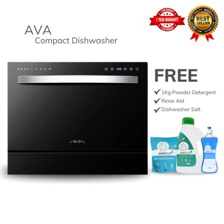 AVA Compact Countertop Dishwasher with UV-C Sterilization