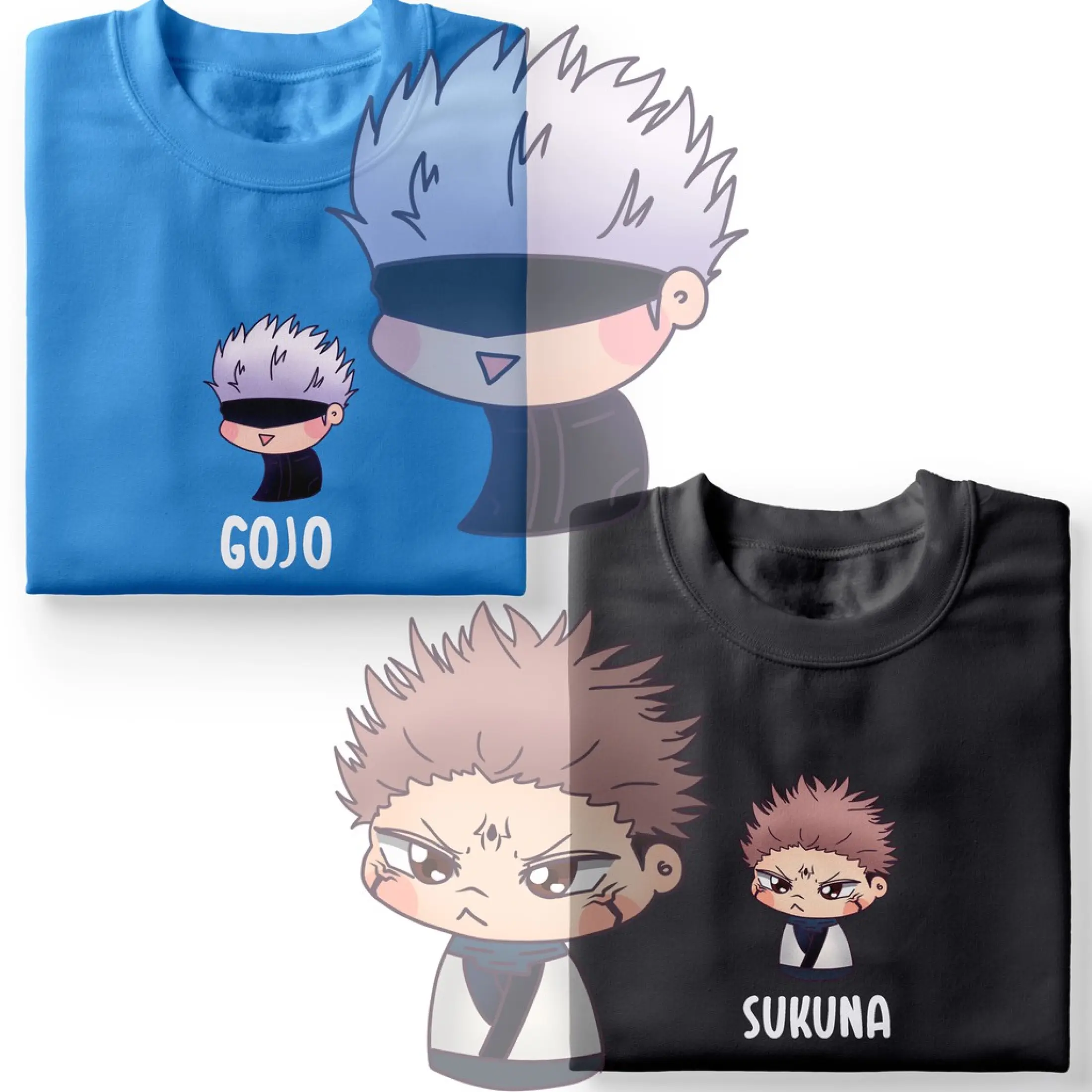 T Shirt Chibi Gojo And Sukuna Shirt Lazada Ph