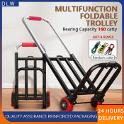 Folding Grocery Cart with Wheels, Multifunctional Trolley by 