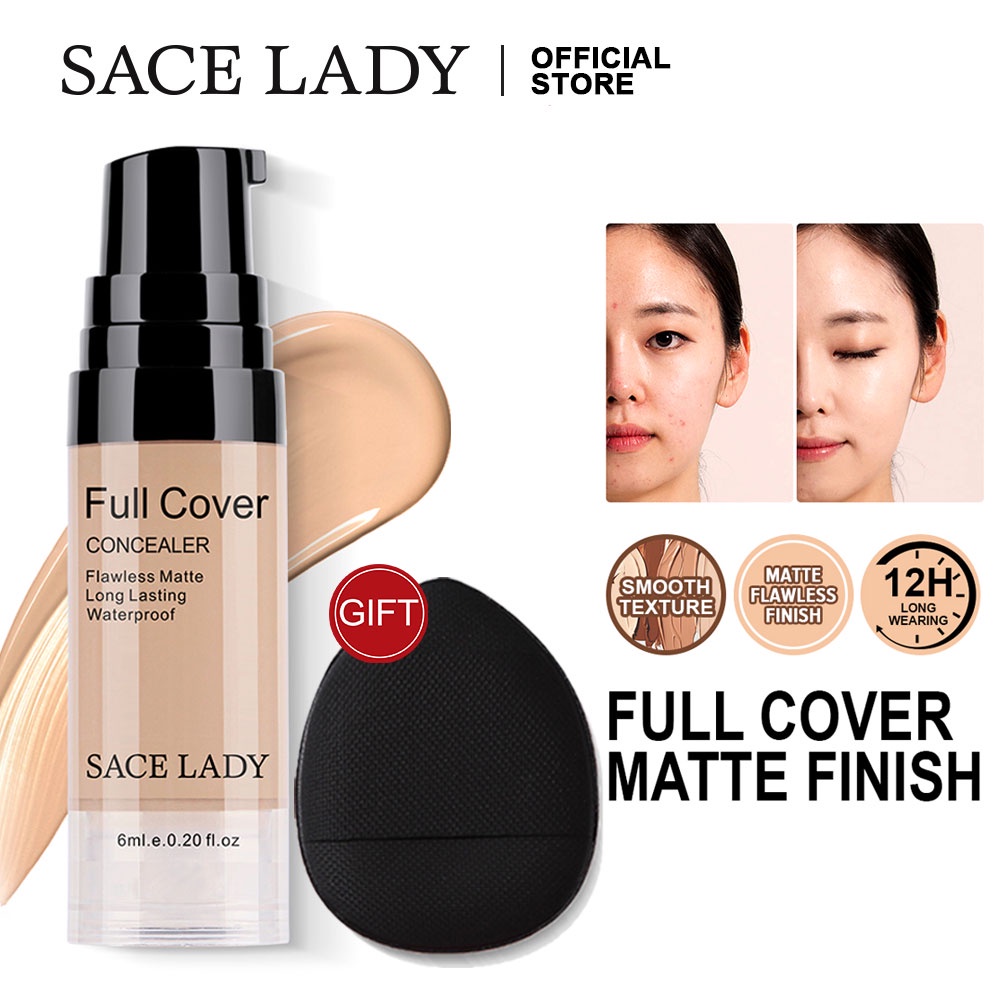 Discount on SACE LADY  shoes - SKU: SACE LADY Waterproof Concealer With Black Sponge 6ml [Long Lasting,Smooth Texture,Flawless Finish]