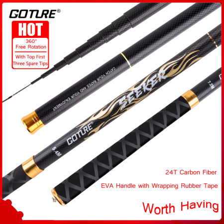 Goture SEEKER Telescopic Carbon Fiber Fishing Rod, Ultra-light 3.6m