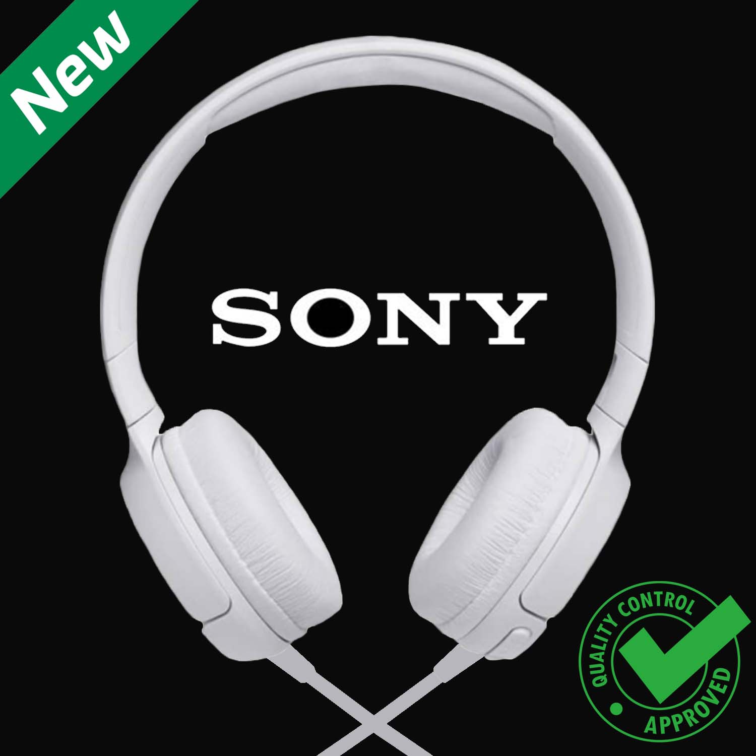SONY WHITE Headset with Mic Bass 