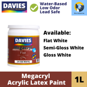 Davies Megacryl Premium Latex Paint - 1L, Multiple Finishes