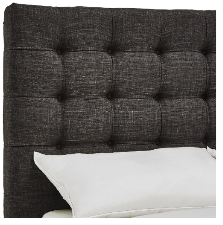 Mercury Tall Contemporary Upholstered Winged Floorstanding Headboard