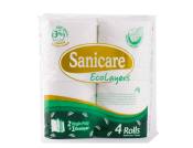 Sanicare Ecolayer Bathroom Tissue 3 ply - 4 Rolls x 1 Pack