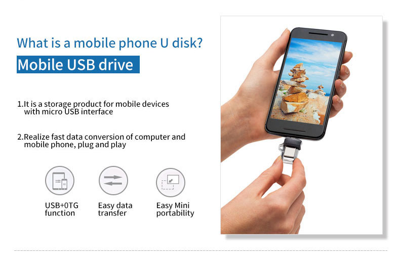 ภาพประกอบคำอธิบาย Original Brand Ultra Dual Drive m3.0 128GB/64GB/32GB OTG Flash Drive for Android Smartphone Tablet Sanddis Memory