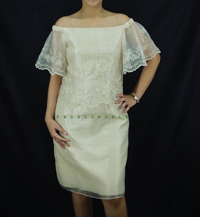 Shop Knee Length Modern Filipiniana Dress Online with Best Discounts and  Low Prices | Lazada Philippines
