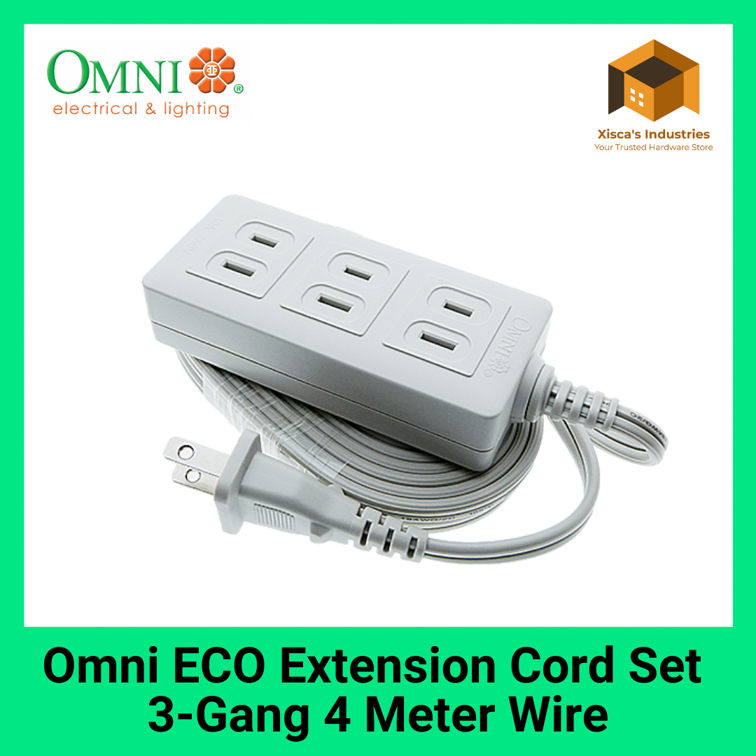 Eco Extension Cord Set 3-Gang 4 Meter Wire - The Landmark — The Landmark  Official Store