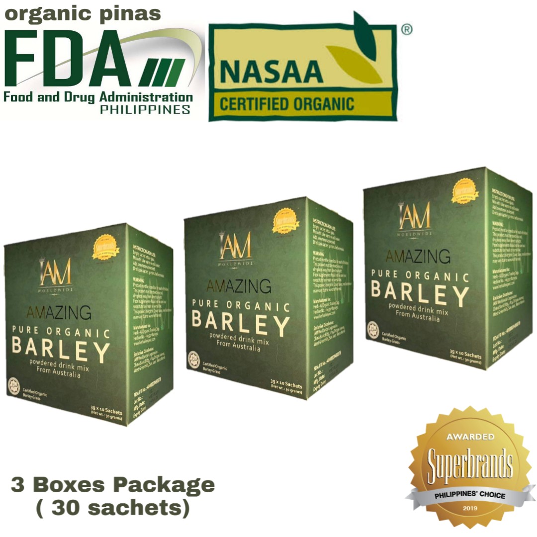Barley Grass Powder Sachets Pure Organic Barley Grass Powder - 10