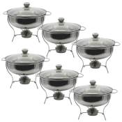 UNIBEST 3L Stainless Steel Round Chafing Dish Set of 6