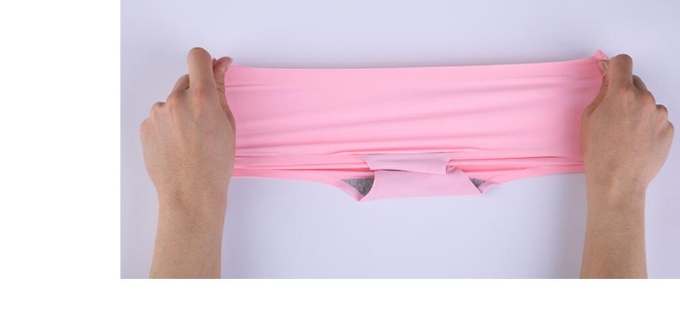 5 pcs Womens Underwear Seamless Ice Silk Soild Color Plus Size Full Coverage Ladies Panties 7