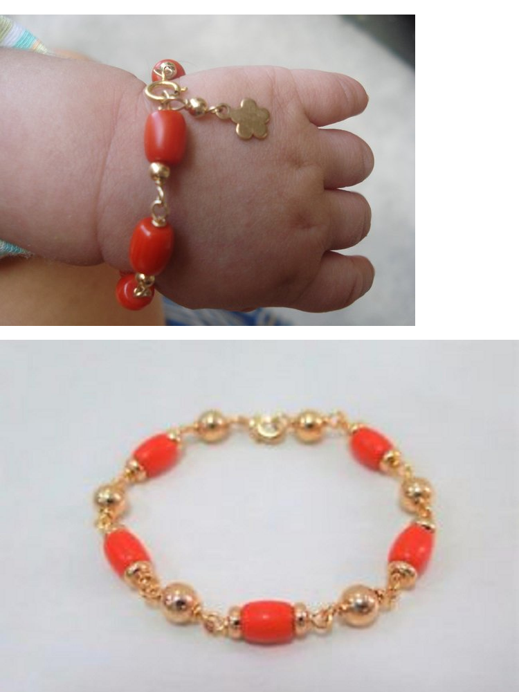 Red coral baby on sale bracelet