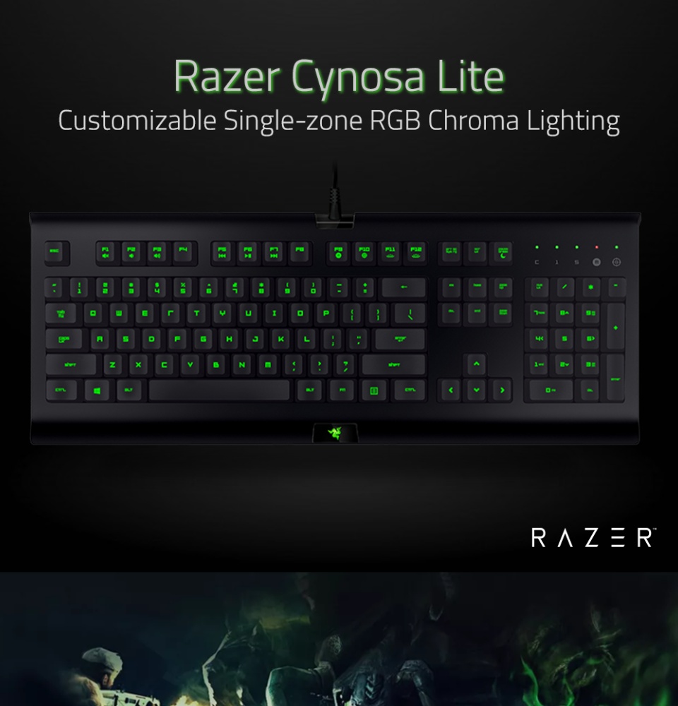 razer cynosa lite single zone chroma rgb backlighting