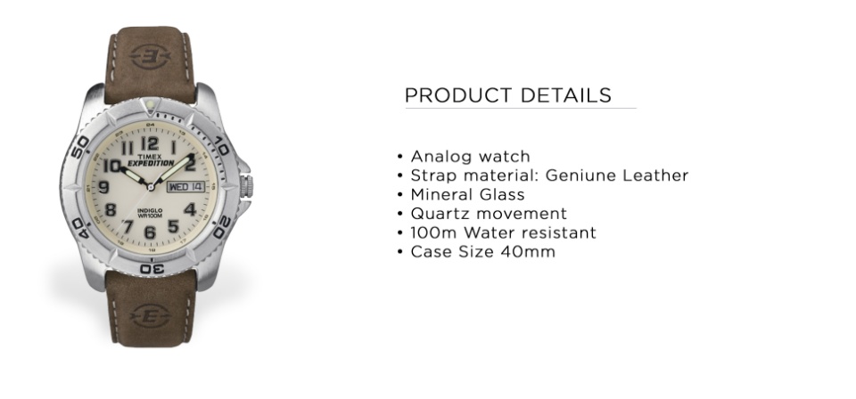 T46681 Timex Expedition Indiglo Wr100m Precio Timex Expedition