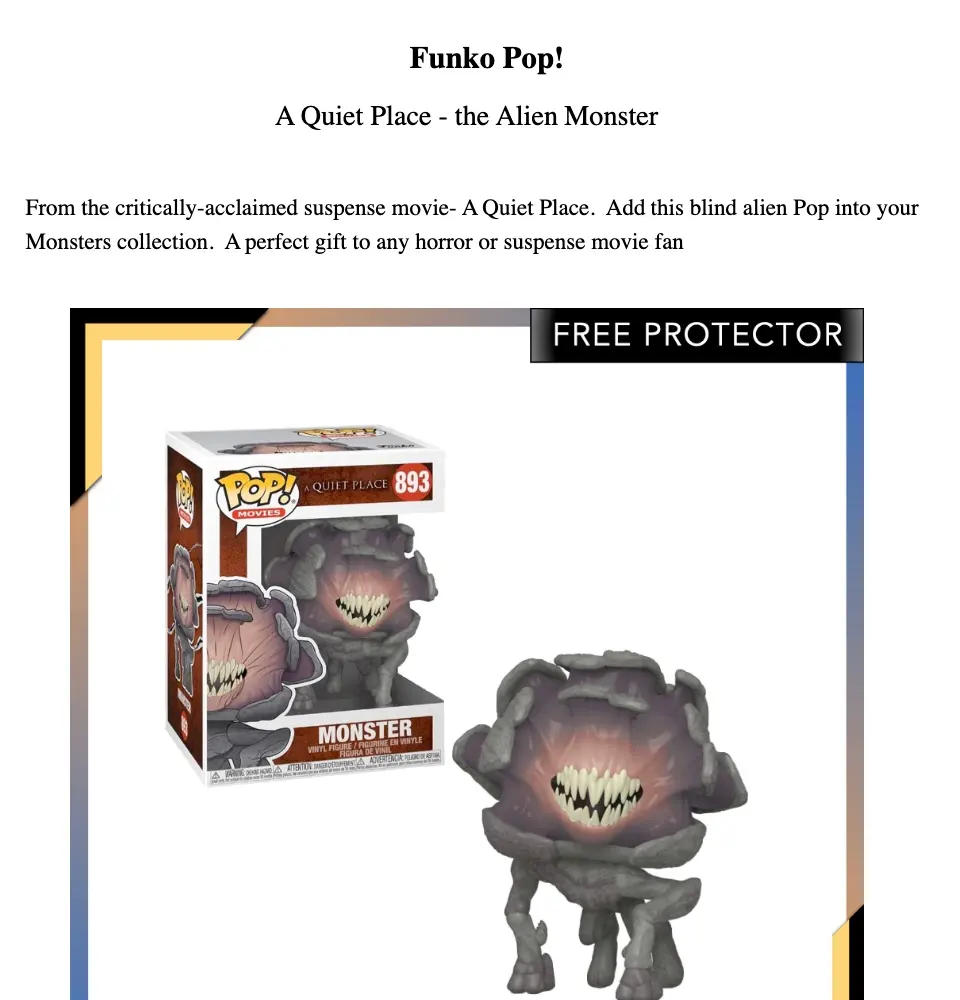 a quiet place funko pop