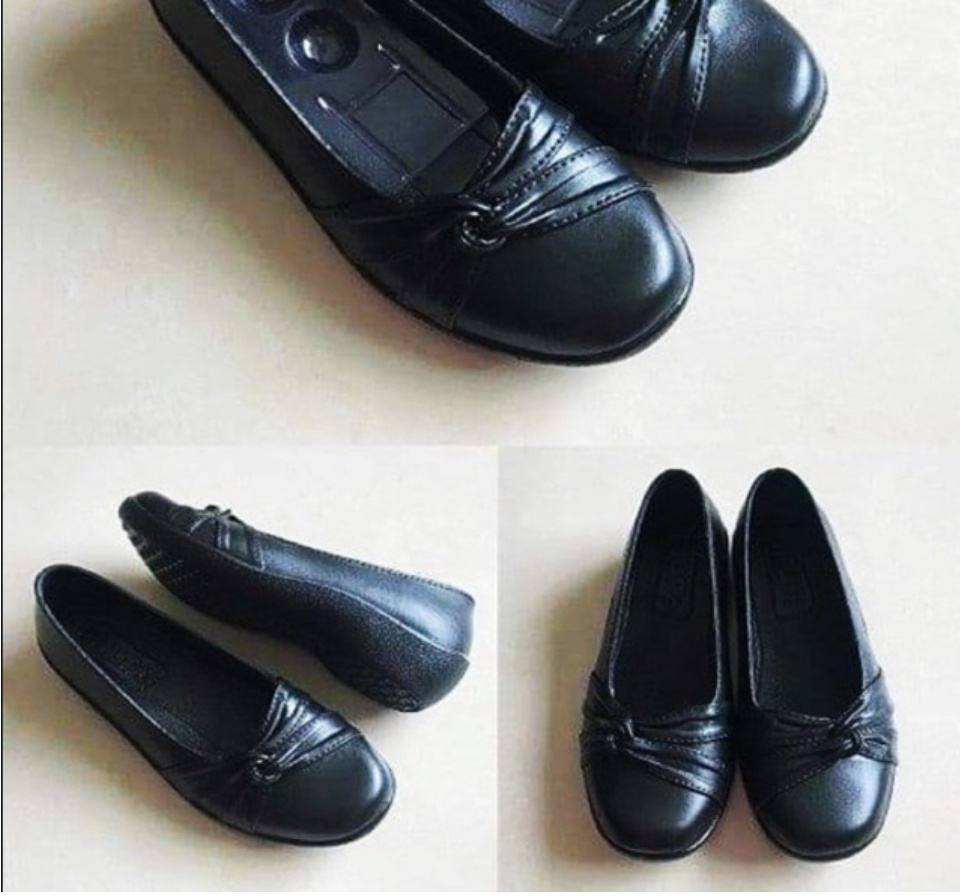 Black shoes# 606 School shoes for kids 