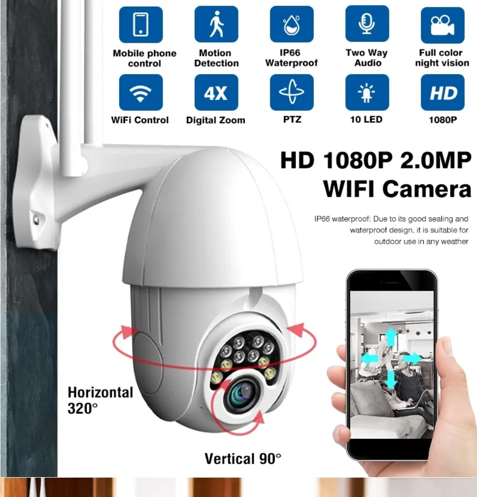 MK Outdoor IP WiFi Security Camera 