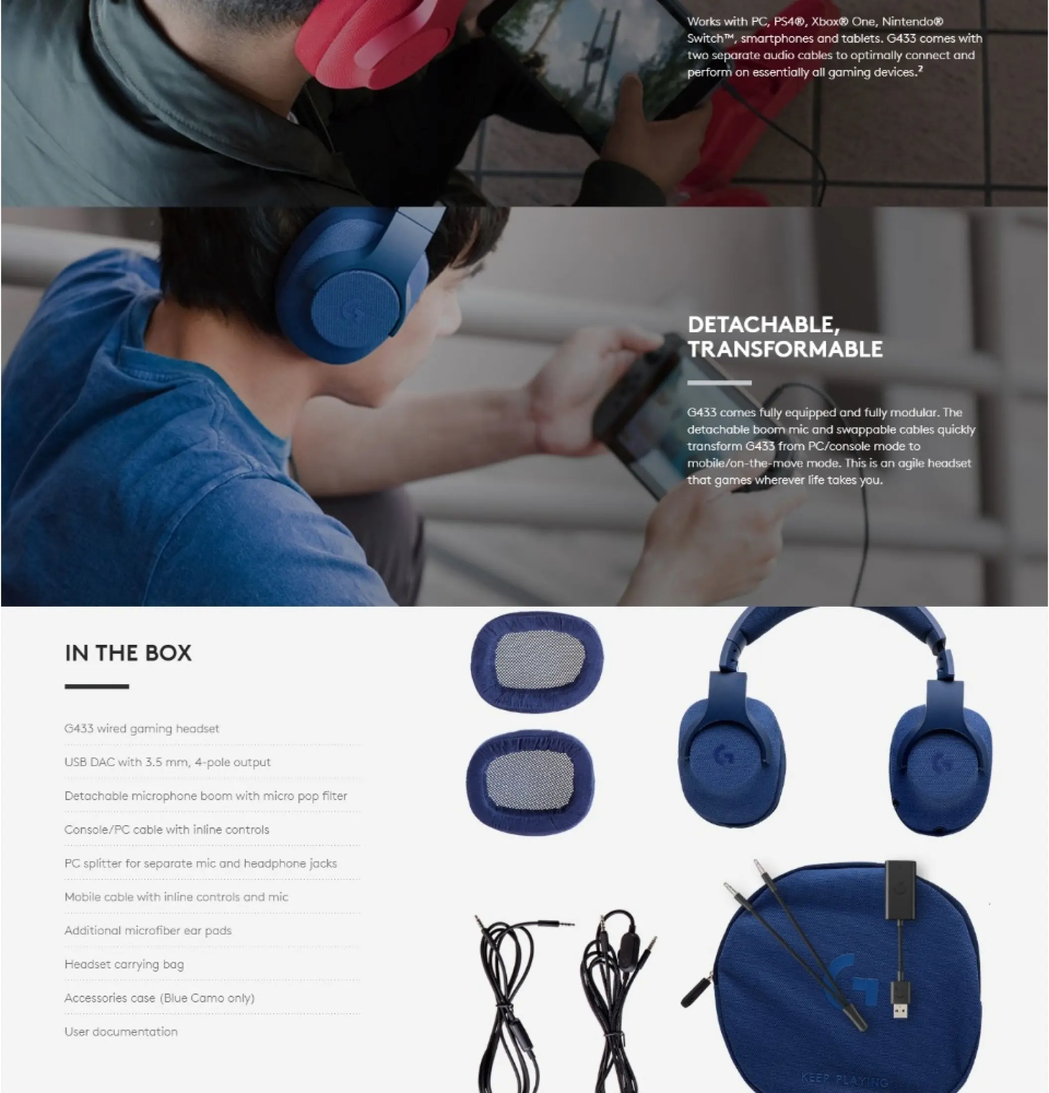 logitech g433 boom mic
