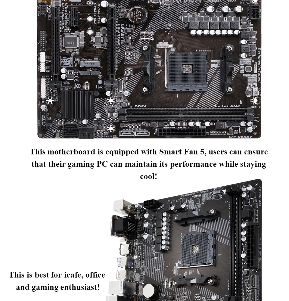 Gigabyte Ab350m Vs A320m GA-AB350-GAMING3 GIGABYTE Placa Mãe P