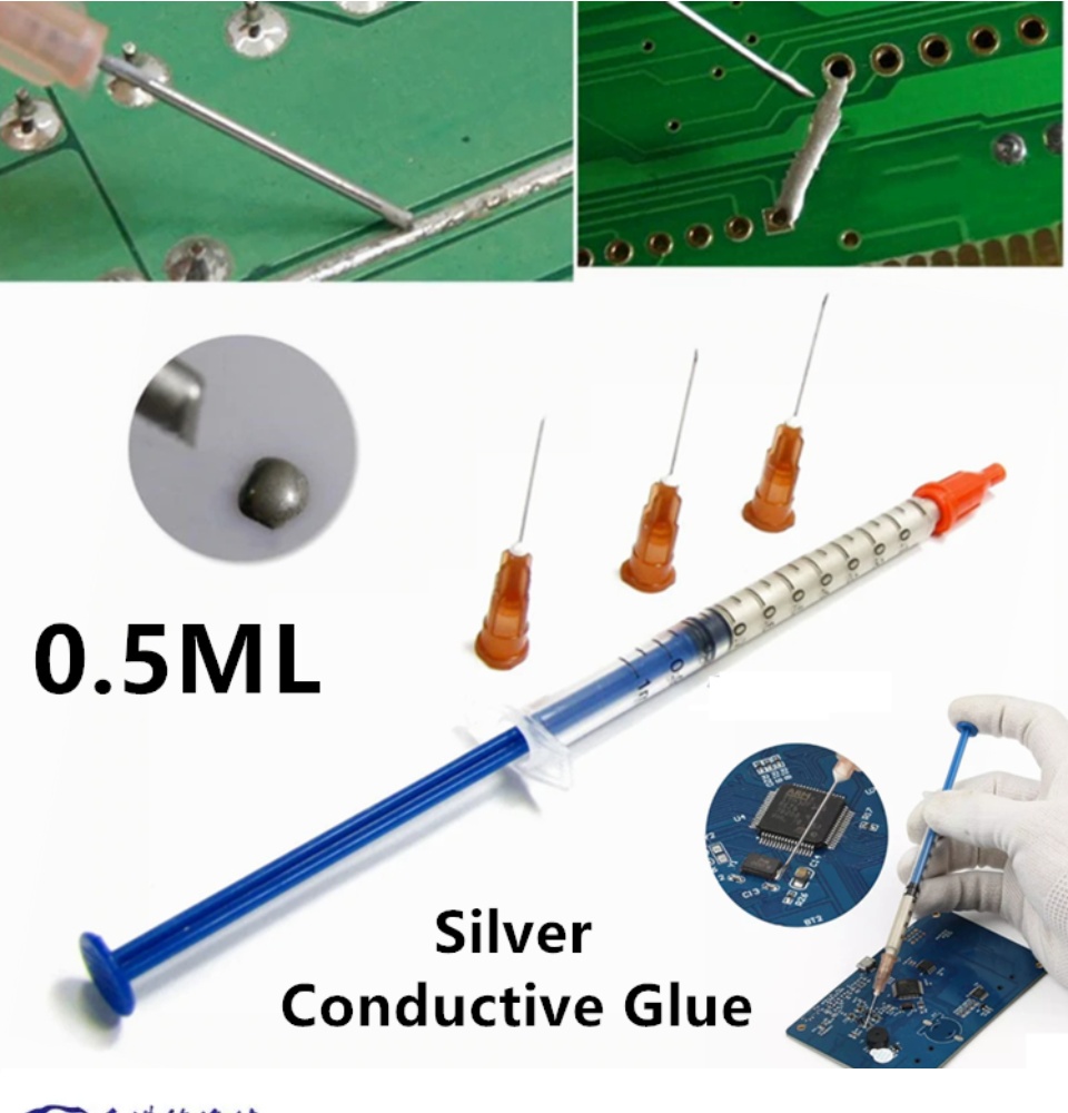 0.2ML Silver Conductive Wire Glue Paste Adhesive Paint PCB Repair  Application