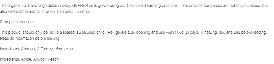 gerber organic certification