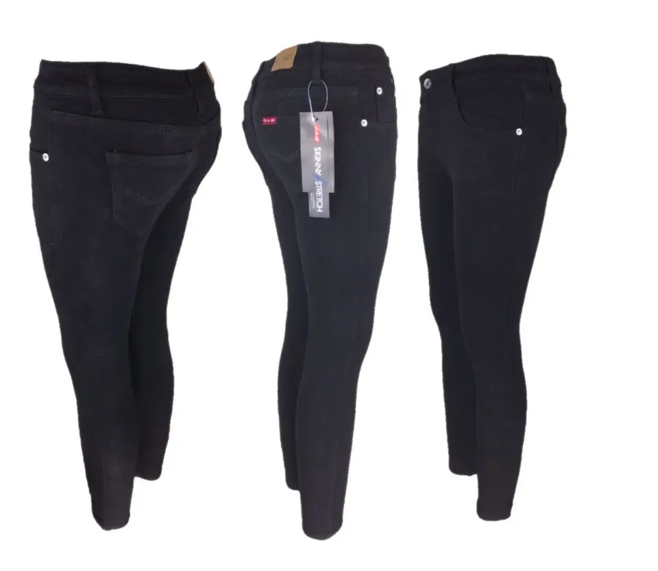 black plain jeans