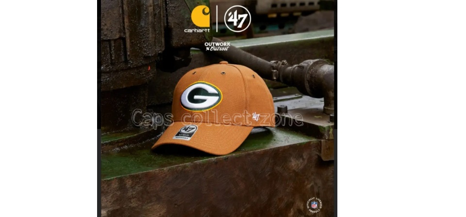 Men's Green Bay Packers Carhartt x '47 Black Team Clean-Up Adjustable Hat