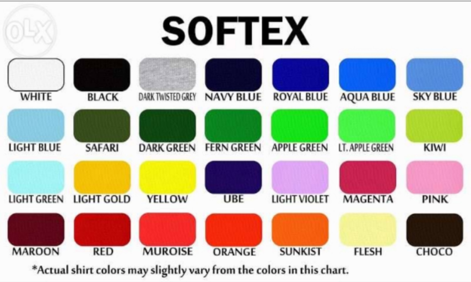Softex Size Chart