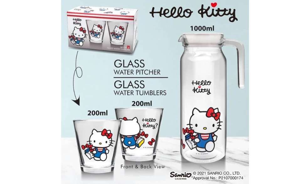 HELLO KITTY GLASS WATER PITCHERS — I Love My Kitty Shop