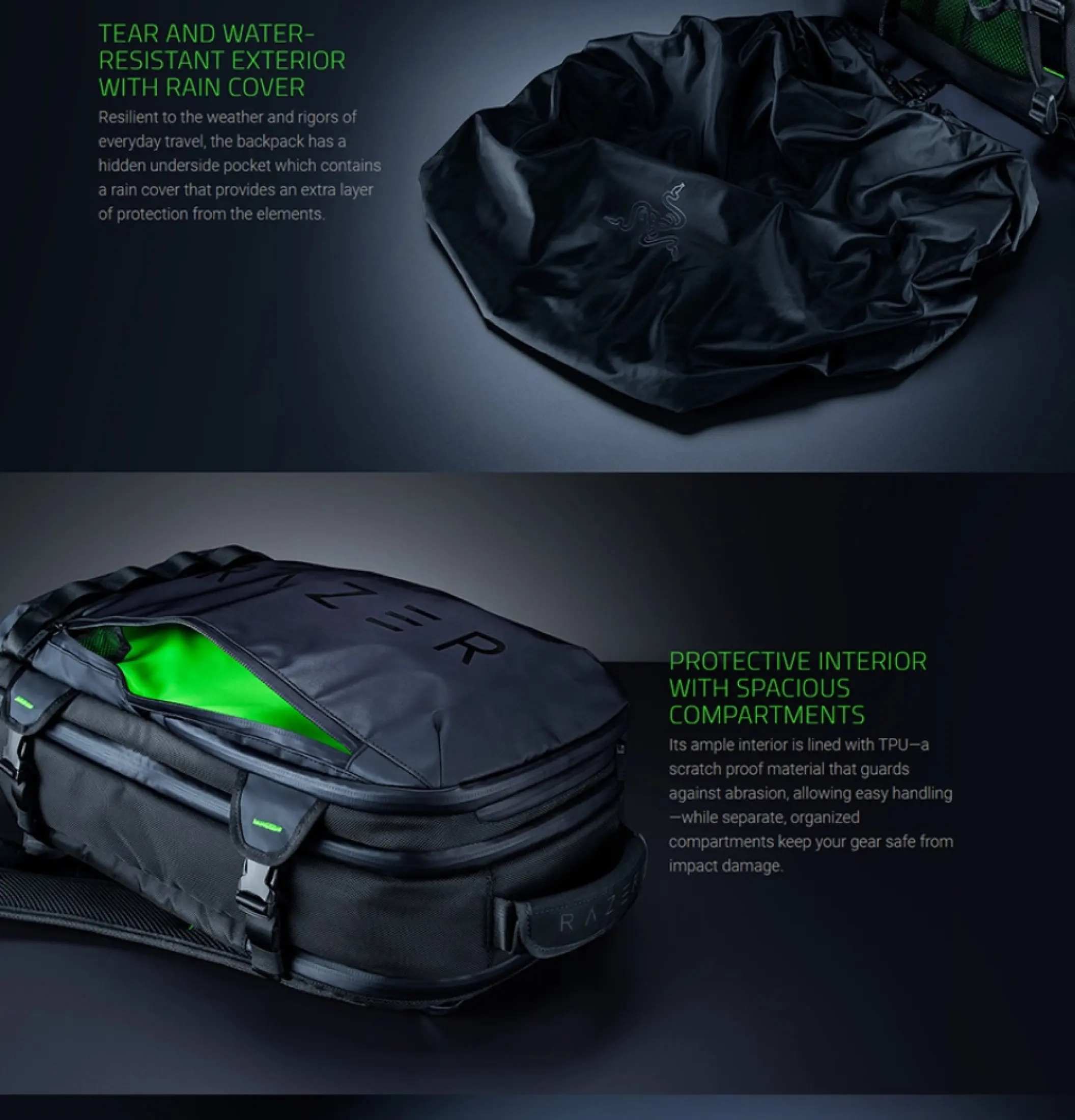 Razer Rogue 17 Backpack V3 Compact Travel Backpack With 17 Laptop Compartment Water Resistant Anti Wrinkle Polyester Exterior Bag Lazada Ph