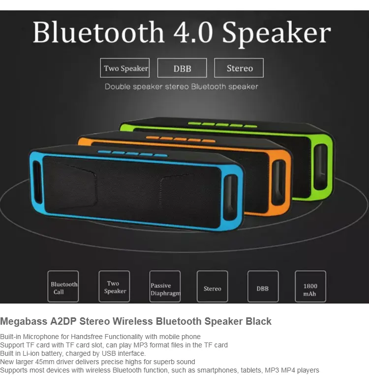 wireless speaker megabass stereo a2dp