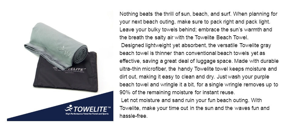 Towelite Beach Towel Purple Lazada PH