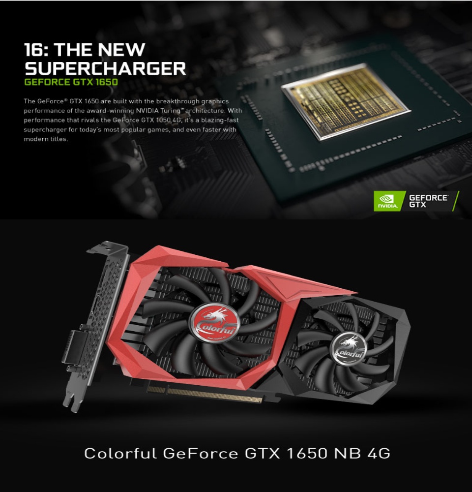Colorful Gtx 1650 4g Gddr6 Colorful 1650 Super Watts Colorful