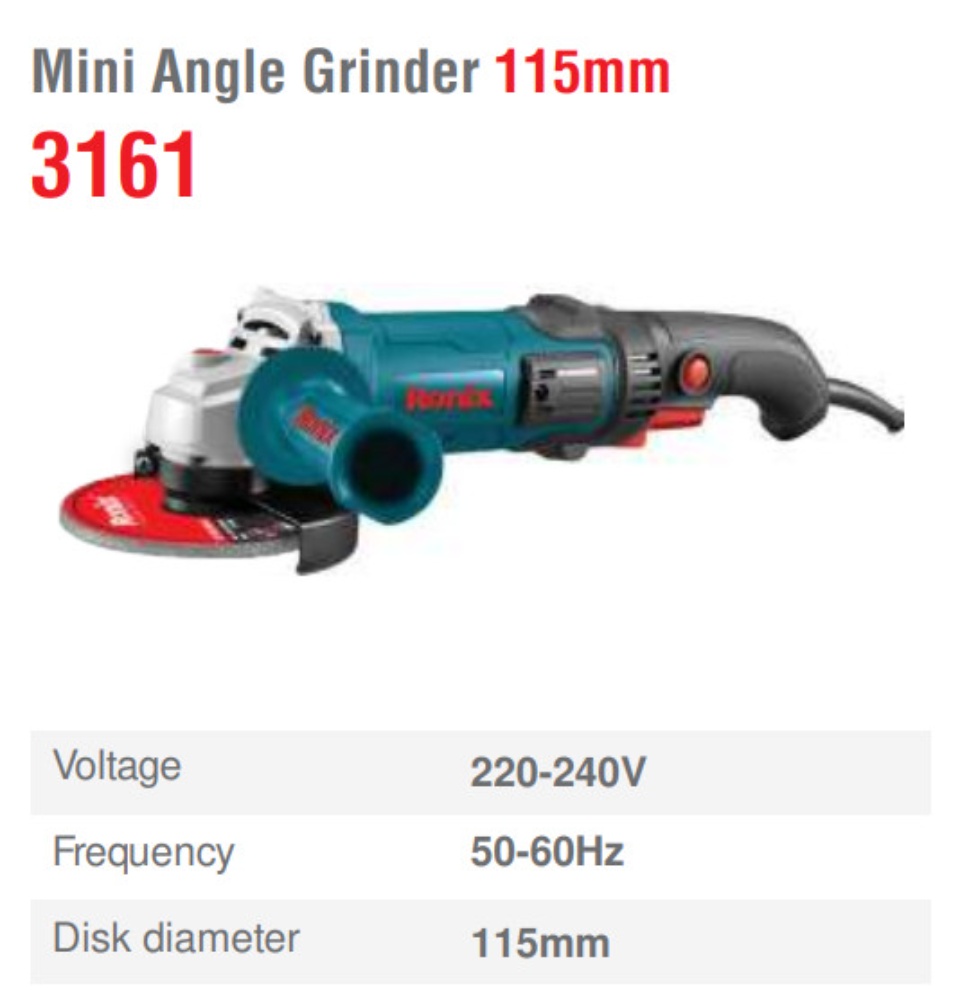 Mini Angle Grinder, 1200W, 3000-11000RPM