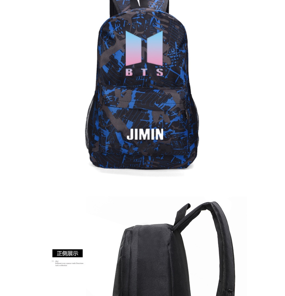 AliKpop USB BTS Backpack Jimin Suga Jin Taehyung V Jungkook Korean Casual  Backpack Daypack Laptop Bag College Bag Book Bag Scho…