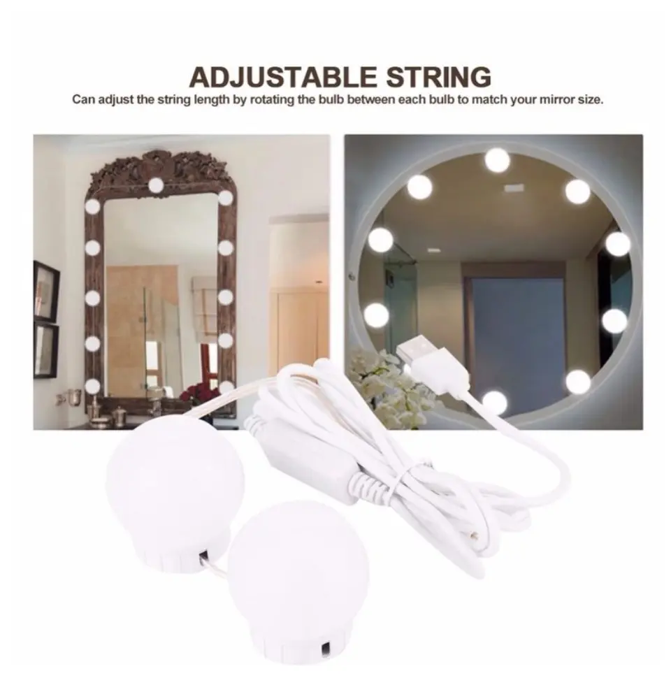 dressing room mirror with light bulbs