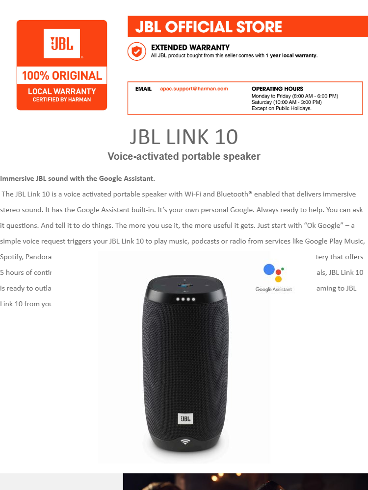 harman jbl link 10
