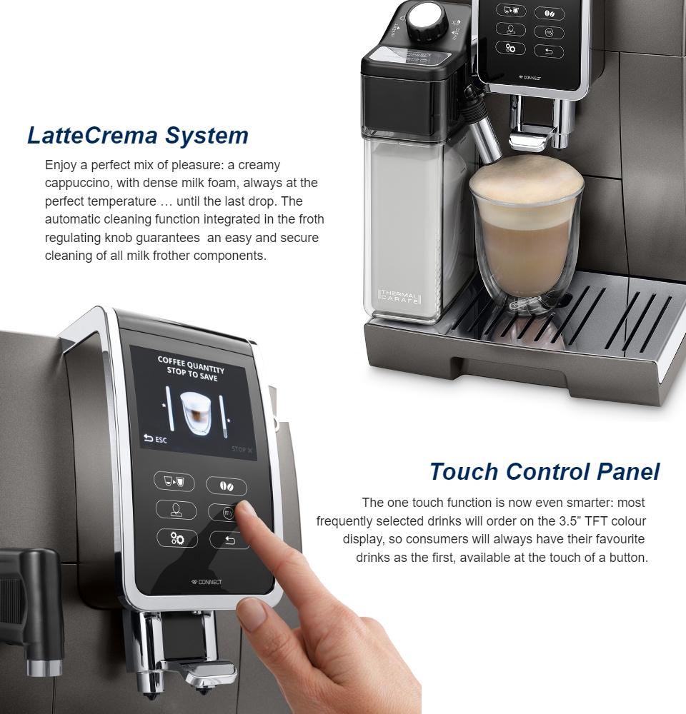 Delonghi ECAM37095T Dinamica Plus Fully Automatic Coffee Machine  ECAM370.95.T