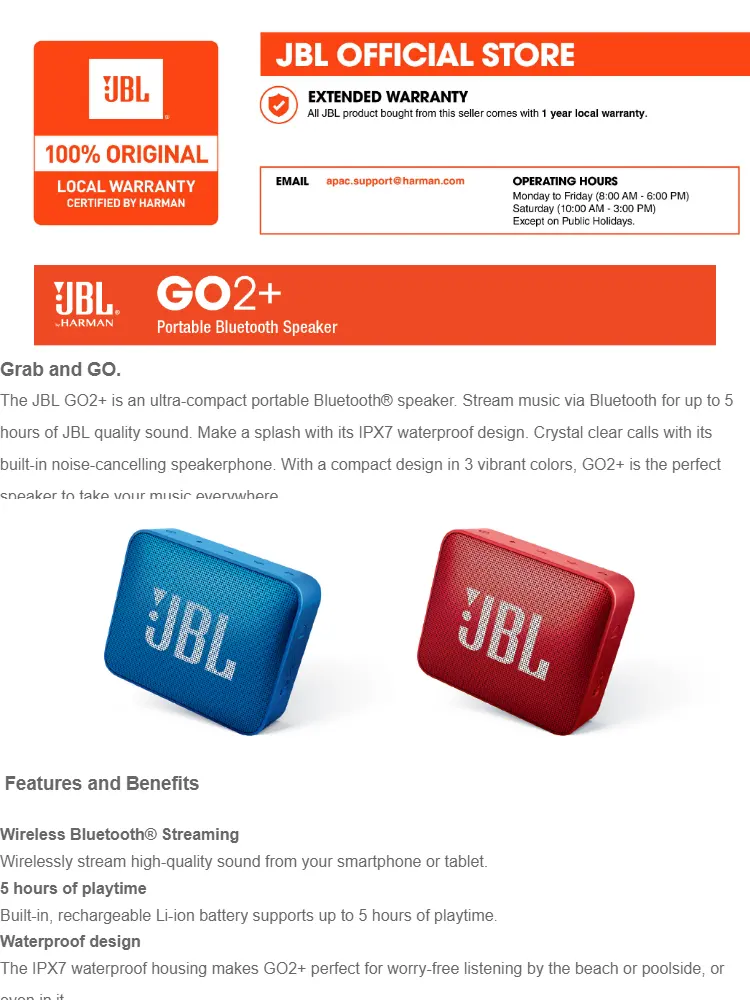 difference between jbl go and go 2