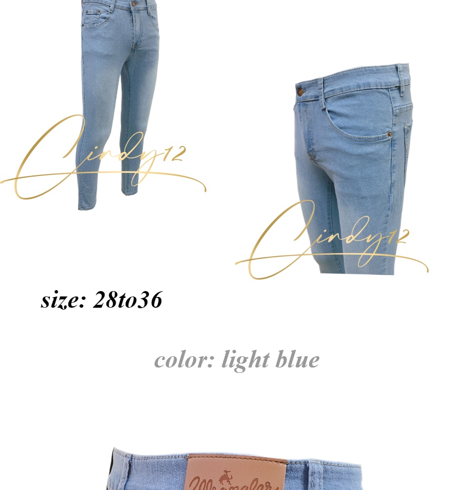 COD Light blue Skinny Jeans For Men Stretchable Maong Pants For Men