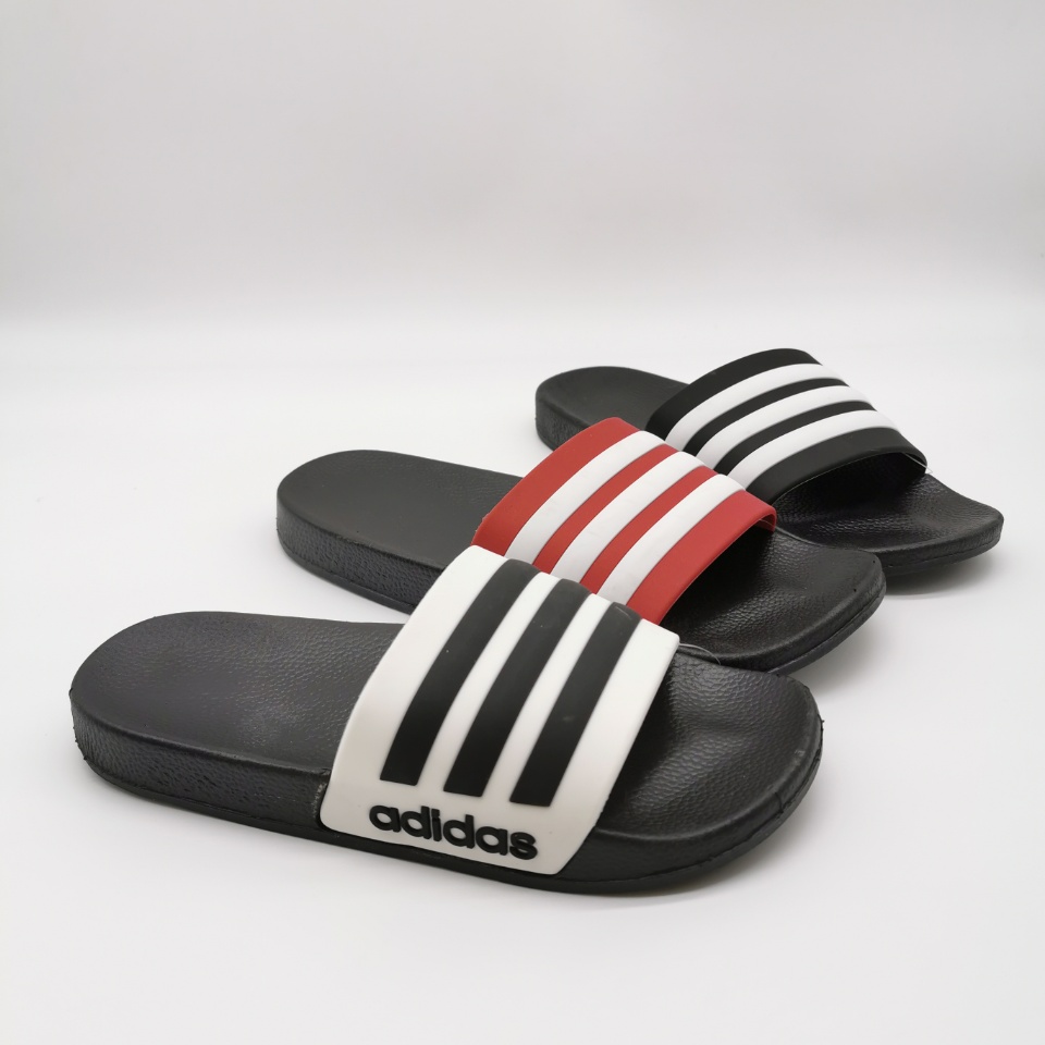 adidas slippers red and white