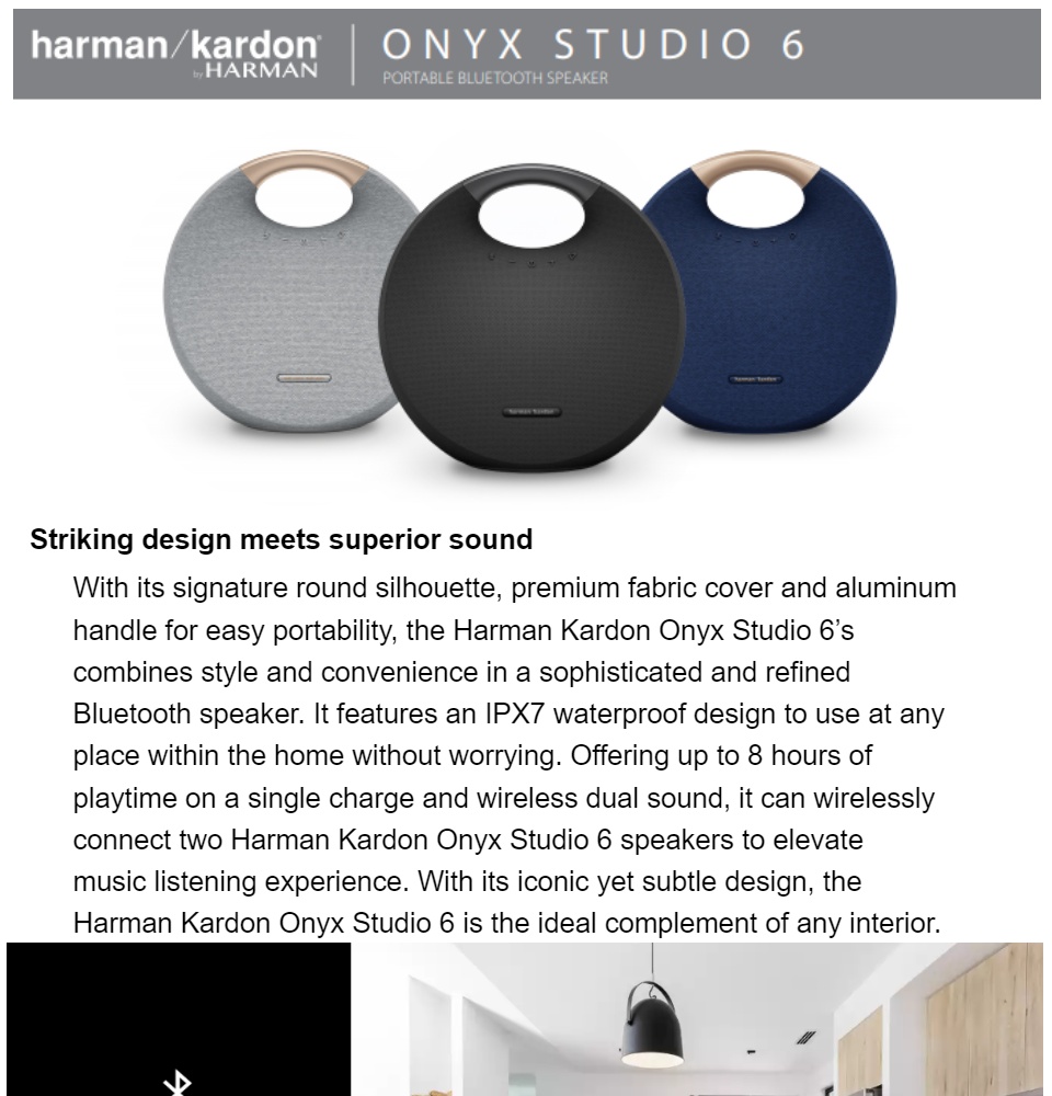 Harman Kardon Onyx Studio Portable Bluetooth Speaker Lazada PH