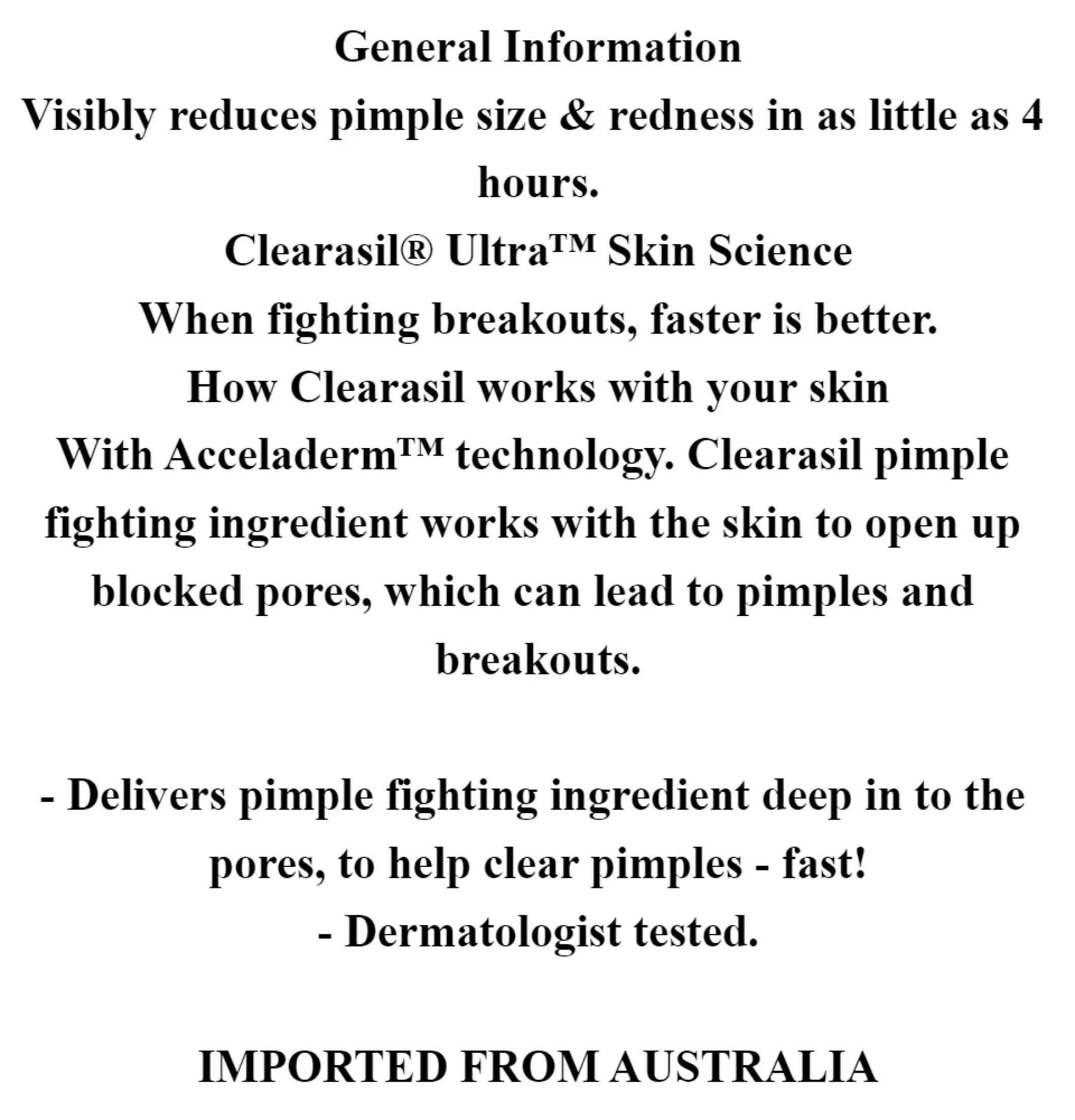 clearasil rapid action pimple cream