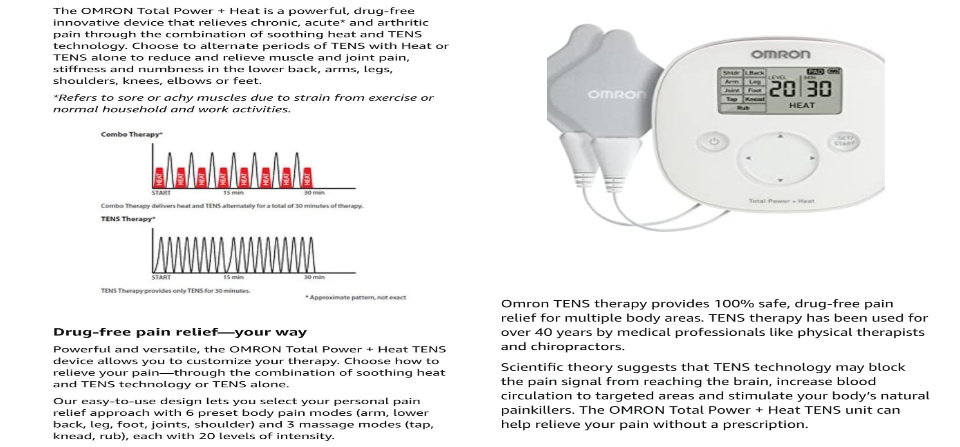 Total Power + Heat TENS Unit