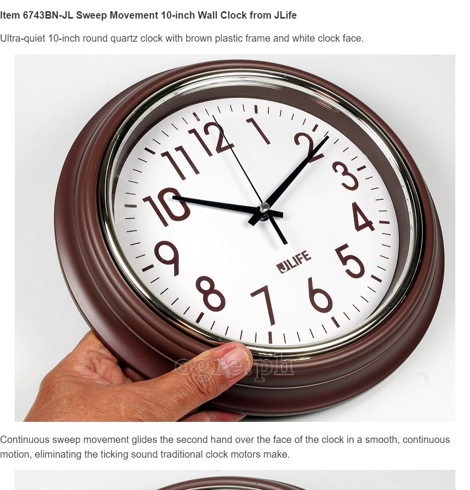 Wall clock continuous online sweep movement