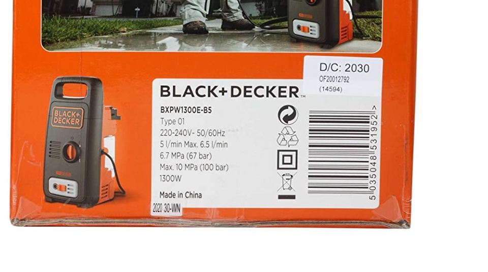 Black & Decker 1300W High Pressure Washer BXPW1300