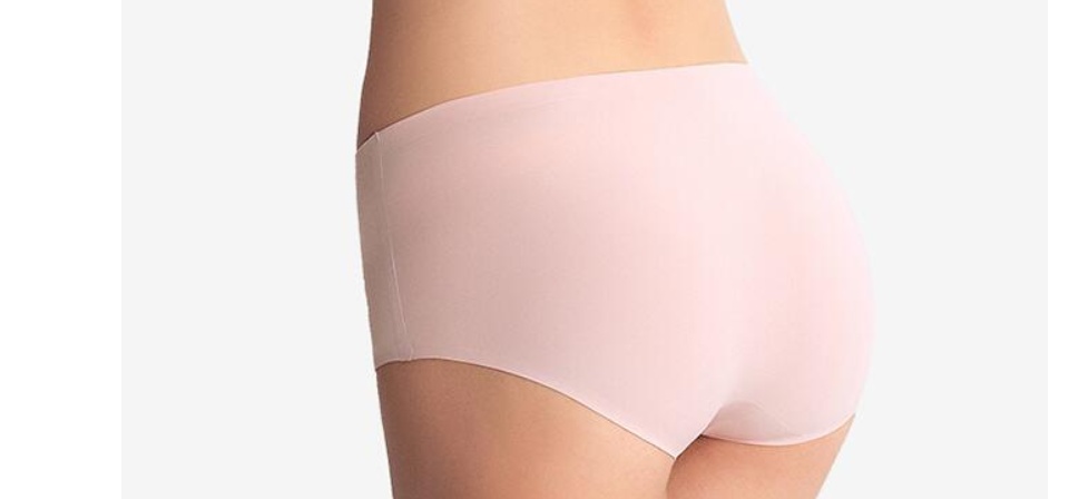 5 pcs Womens Underwear Seamless Ice Silk Soild Color Plus Size Full Coverage Ladies Panties 5