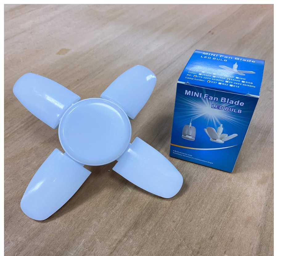 mini fan blade led bulb 28w