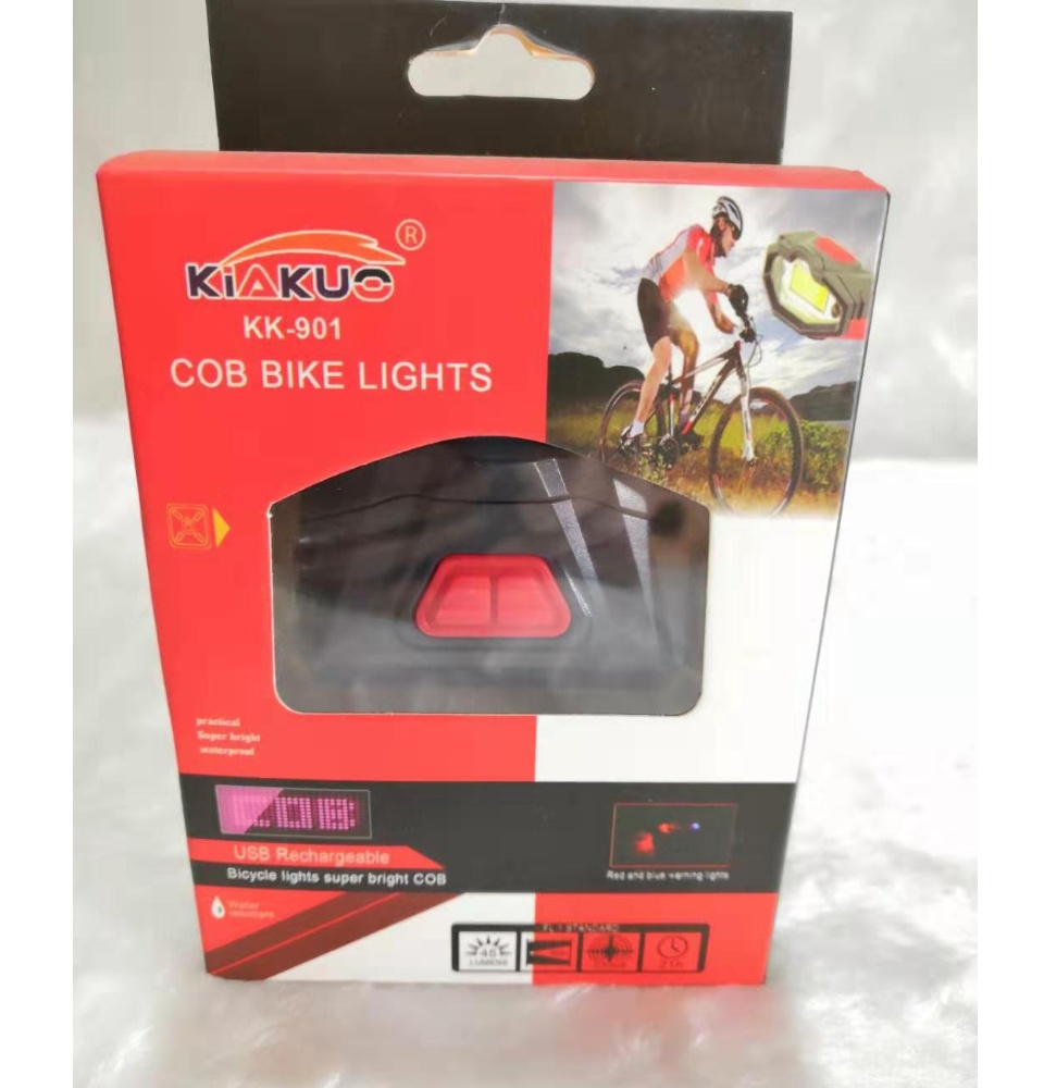 Bike Bicycle Cycling USB Rechargeable Warning Light Front Rear LED Tail Lamp KK 
