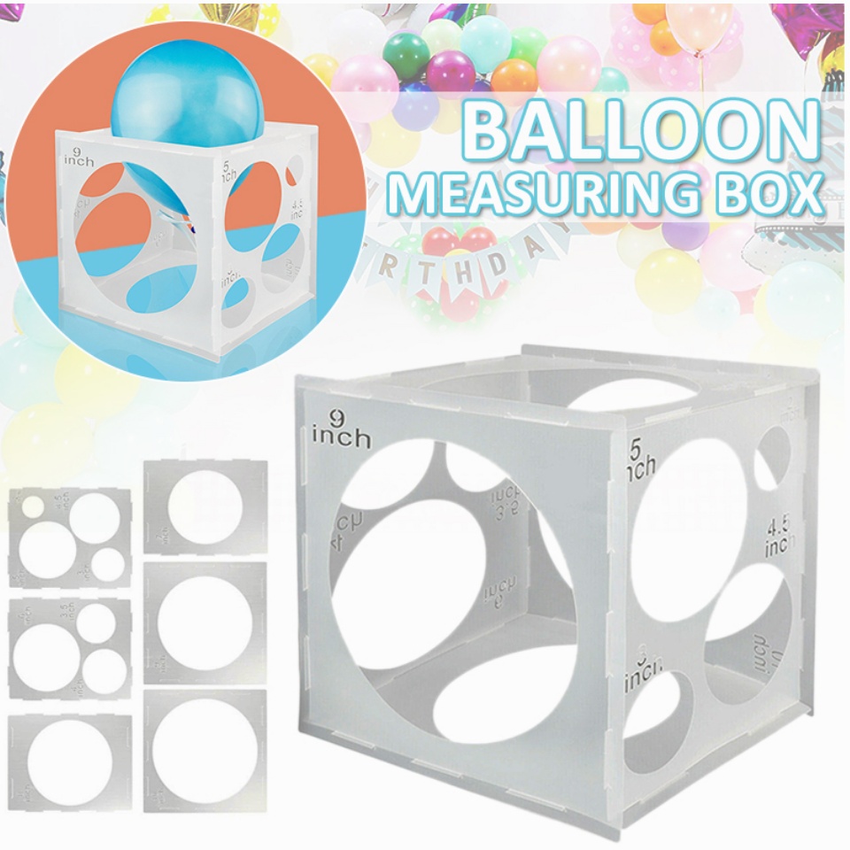 11Holes 2-10inch Plastic Balloon Sizer Box Cube Balloon Size Measurement  Box ool
